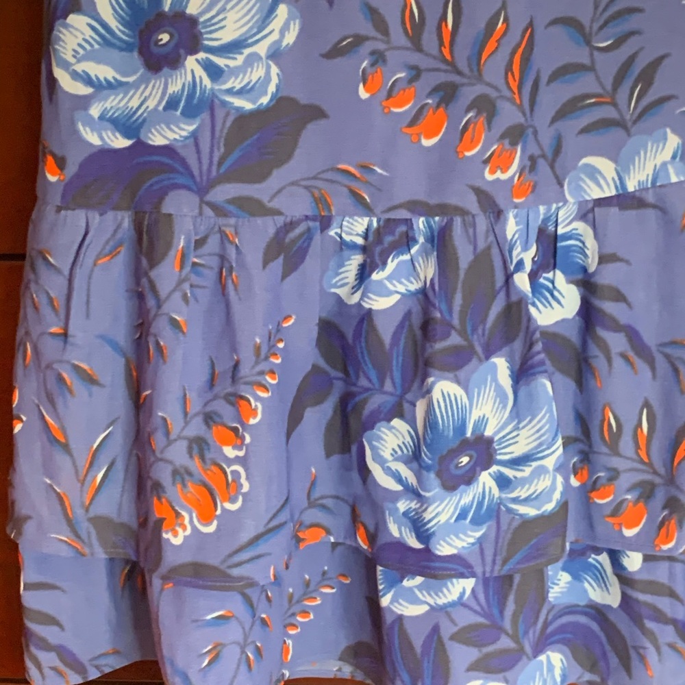 NWT LOFT blue ruffles layered skirt - Picture 2 of 4